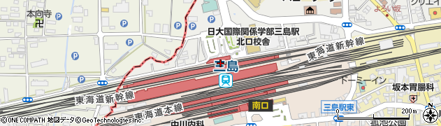 三島駅周辺の地図