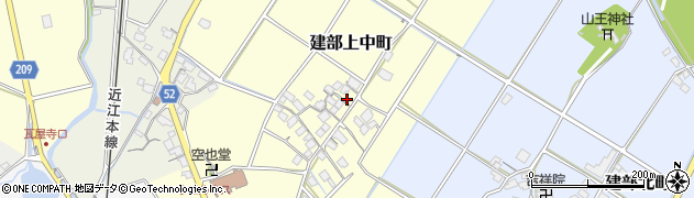 滋賀県東近江市建部上中町207周辺の地図