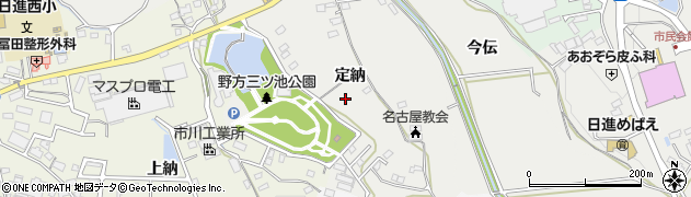 愛知県日進市折戸町（定納）周辺の地図
