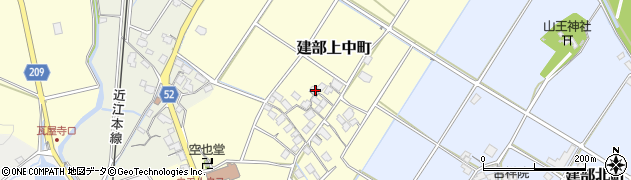 滋賀県東近江市建部上中町212周辺の地図