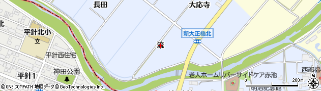 愛知県日進市赤池町（流）周辺の地図