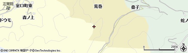 愛知県豊田市漆畑町荒巻周辺の地図