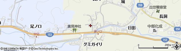 愛知県豊田市井ノ口町広見周辺の地図