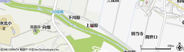 愛知県豊田市伊保町上川原周辺の地図