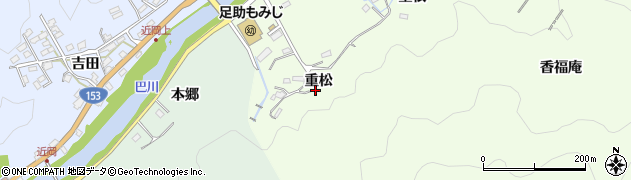 愛知県豊田市岩神町（重松）周辺の地図