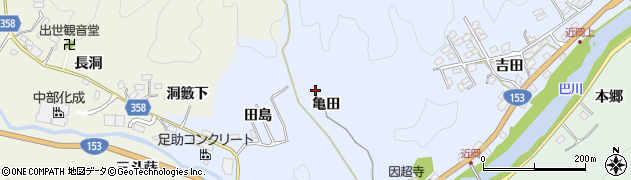 愛知県豊田市近岡町亀田周辺の地図