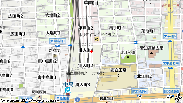 〒454-0865 愛知県名古屋市中川区掛入町の地図