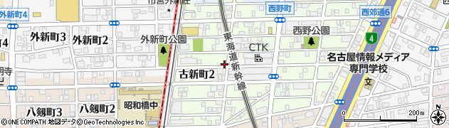 愛知県名古屋市熱田区古新町周辺の地図