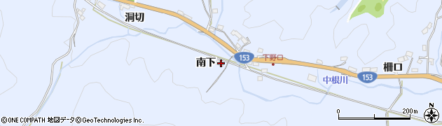 愛知県豊田市野口町南下周辺の地図