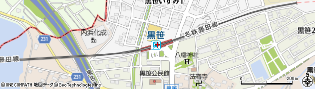 黒笹駅周辺の地図
