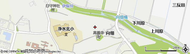 愛知県豊田市貝津町（向畑）周辺の地図