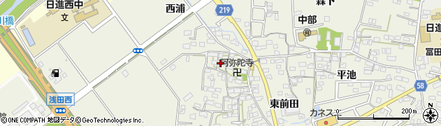 愛知県日進市浅田町（大島）周辺の地図