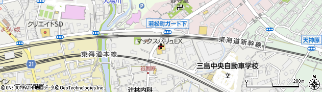 ピュアクリーニング　マックスバリュ三島加茂川店周辺の地図