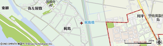 愛知県愛西市森川町梶島117周辺の地図