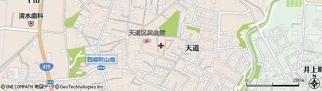 愛知県豊田市四郷町天道周辺の地図