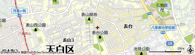愛知県名古屋市天白区表台4周辺の地図
