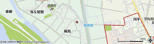 愛知県愛西市森川町梶島111周辺の地図