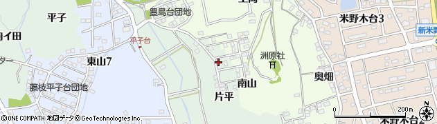 愛知県日進市藤枝町片平周辺の地図