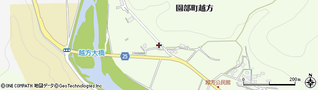 京都府南丹市園部町越方（ヒヅミ）周辺の地図