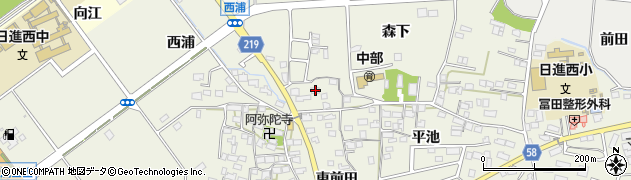 愛知県日進市浅田町森下16周辺の地図
