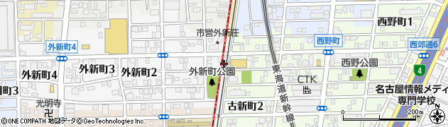 愛知県名古屋市熱田区中野新町（イノ割）周辺の地図