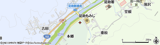 愛知県豊田市篭林町本郷周辺の地図