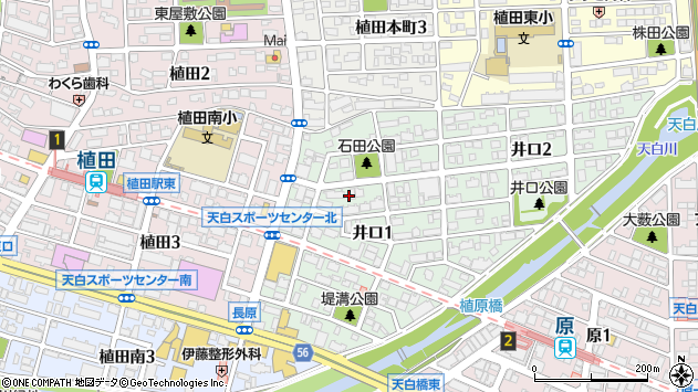 〒468-0052 愛知県名古屋市天白区井口の地図