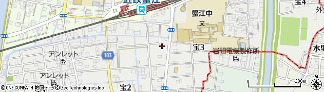 愛知県蟹江町（海部郡）蟹江本町（丸之内８通）周辺の地図