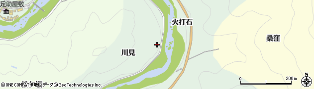 愛知県豊田市足助町（川見）周辺の地図