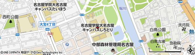 名古屋学院大学　キャリアセンター周辺の地図