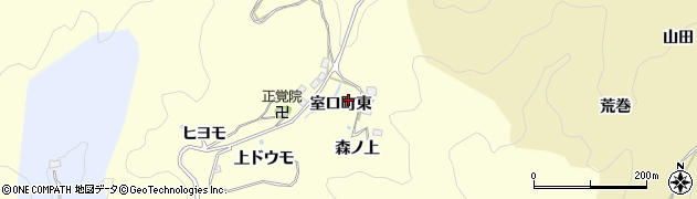 愛知県豊田市室口町東周辺の地図