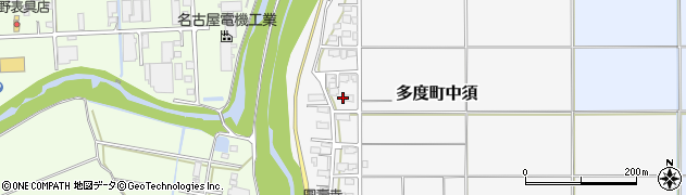 三重県桑名市多度町中須周辺の地図