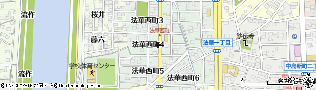 愛知県名古屋市中川区法華西町4丁目周辺の地図