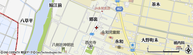 愛知県愛西市鰯江町郷裏141周辺の地図