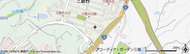 静岡県三島市三恵台27周辺の地図