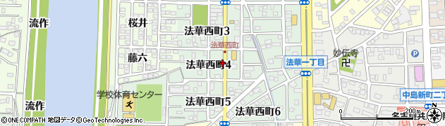 愛知県名古屋市中川区法華町周辺の地図