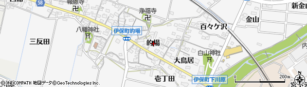 愛知県豊田市伊保町的場周辺の地図