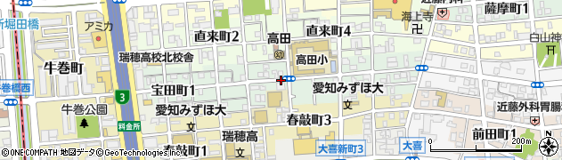 愛知県名古屋市瑞穂区宝田町周辺の地図