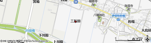 愛知県豊田市伊保町（三反田）周辺の地図