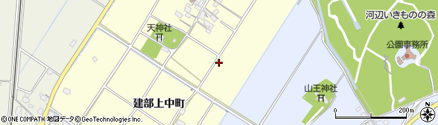 滋賀県東近江市建部上中町周辺の地図