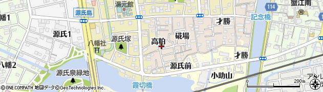 愛知県蟹江町（海部郡）西之森（高粕）周辺の地図