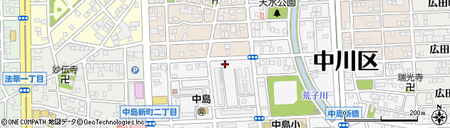 愛知県名古屋市中川区中島新町2丁目周辺の地図