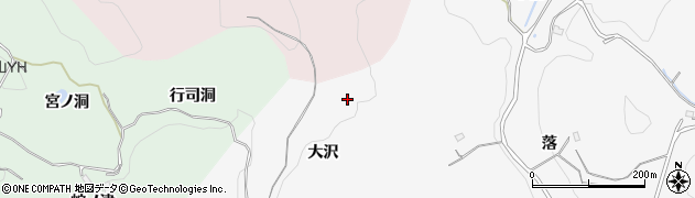 愛知県豊田市綾渡町（大沢）周辺の地図