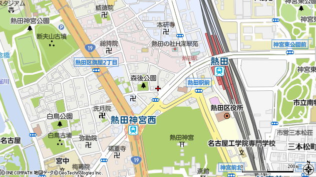 〒456-0024 愛知県名古屋市熱田区森後町の地図