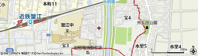 愛知県蟹江町（海部郡）蟹江本町（ロノ割）周辺の地図