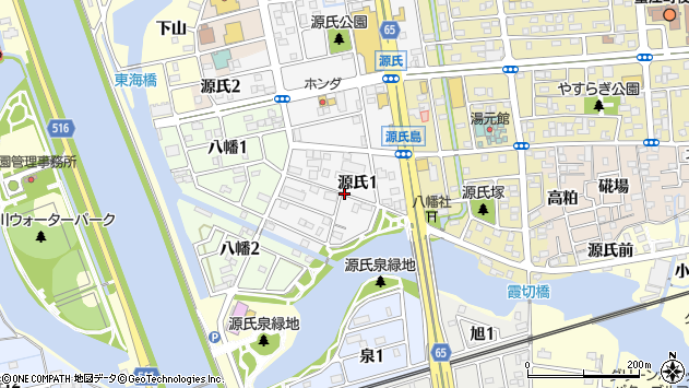 〒497-0055 愛知県海部郡蟹江町源氏の地図