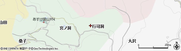 愛知県豊田市椿立町行司洞周辺の地図