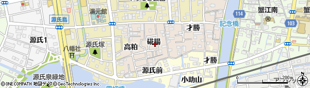 愛知県蟹江町（海部郡）西之森（硴場）周辺の地図