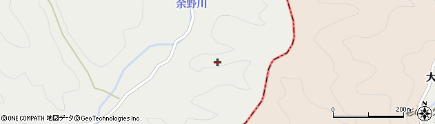 京都府京都市右京区京北細野町（上ノ山）周辺の地図