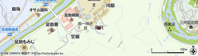 愛知県豊田市岩神町（薄沢）周辺の地図